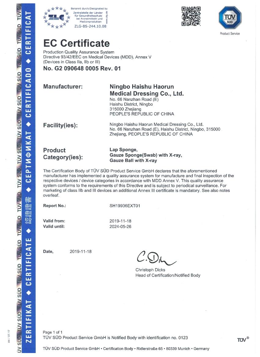 Haorun Medical välkomnar TÜV:s auktoritativa revision och sätter en hög standard för exportkvalitet av medicinsk utrustning med internationella standarder